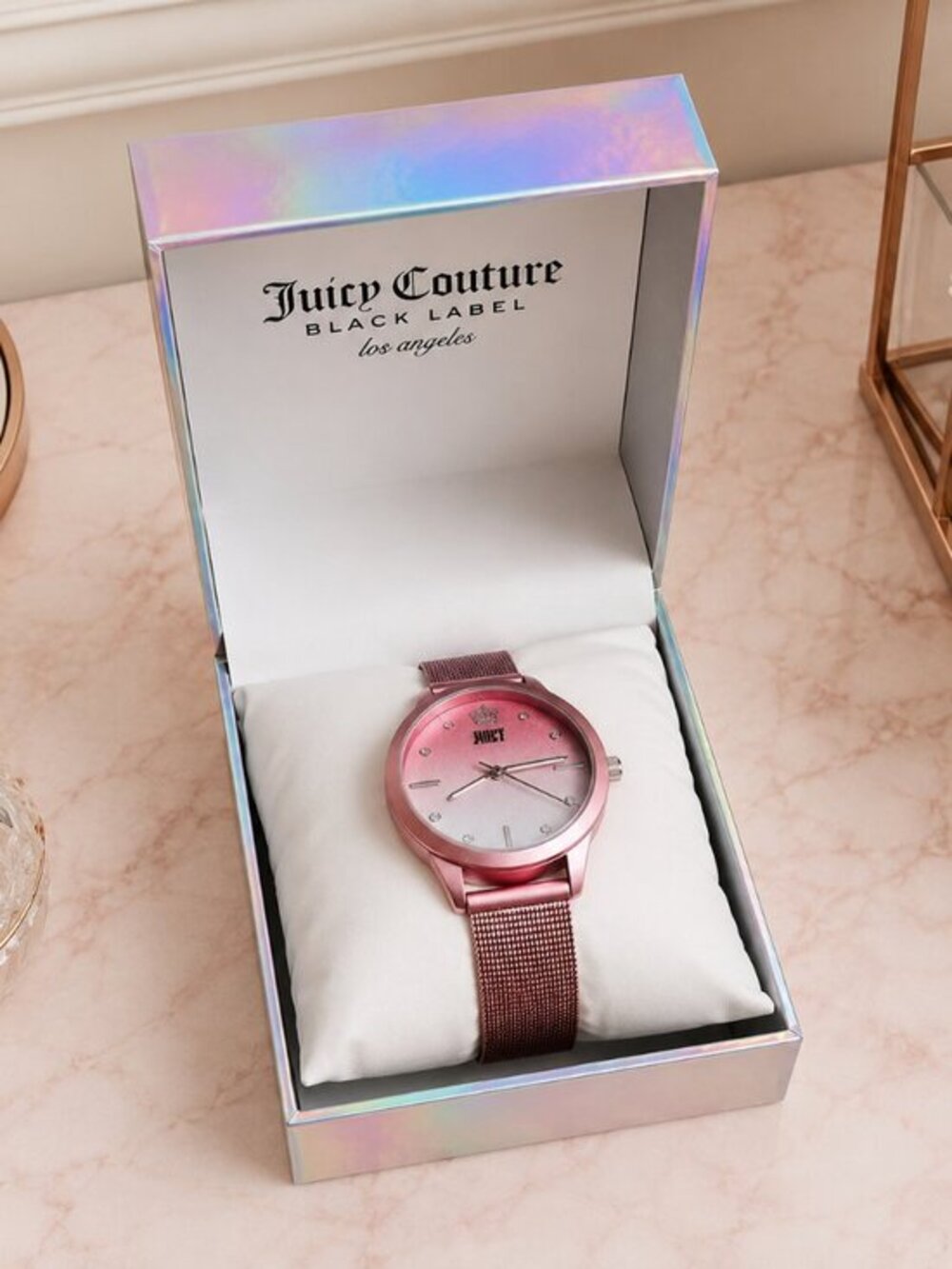 Juicy Couture Black Label Pink Mesh Watch 35mm Limited Edition NWT